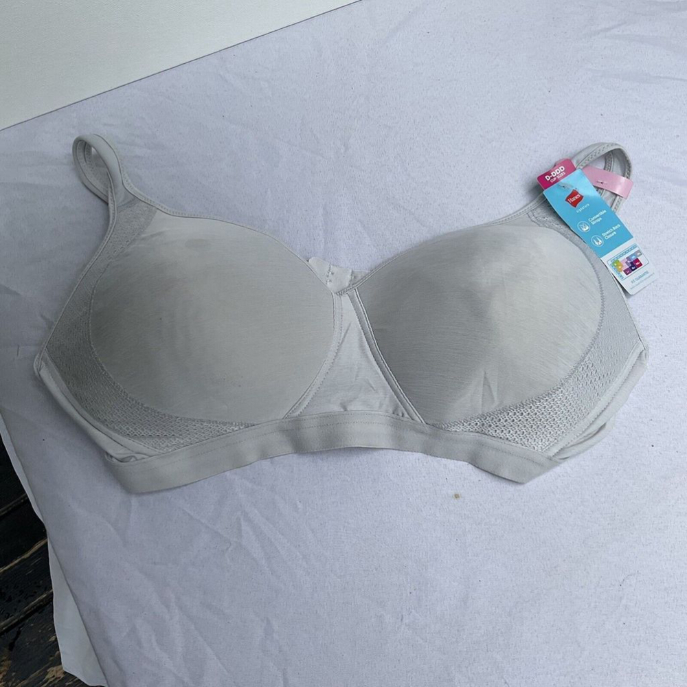 NEW WOMEN'S SIZE L+ PLUS HANES SIGNATURE COOLING COMFORT WIRELESS T-SHIRT BRA - Picture 5 of 6